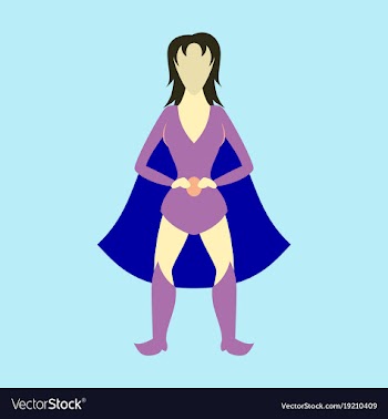 Superhero womanfemale cartoon character icon in vector image