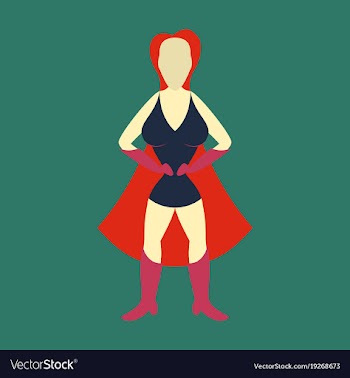 Superhero womanfemale cartoon character icon in vector image