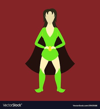 Superhero womanfemale cartoon character icon in vector image
