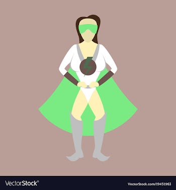 Superhero womanfemale cartoon character icon in vector image