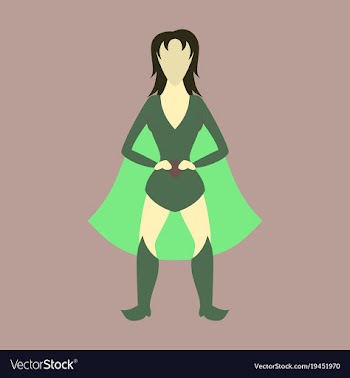 Superhero womanfemale cartoon character icon in vector image