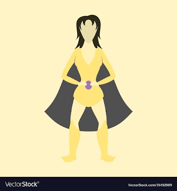 Superhero womanfemale cartoon character icon in vector image