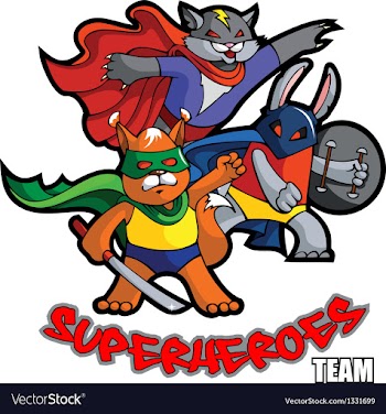 Superheroes team vector image