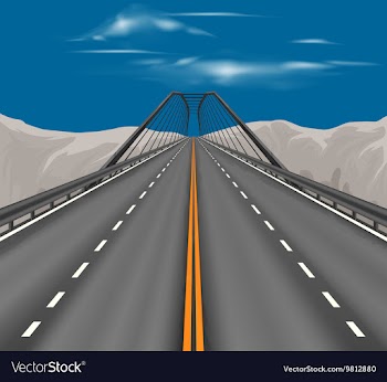 Superhighway scene vector image