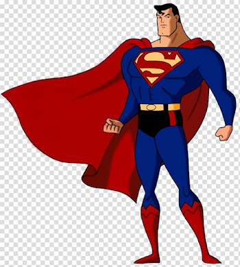 Superman Animated Syle transparent background PNG clipart