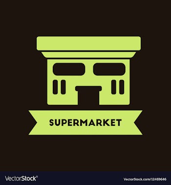 Supermarket building vector image