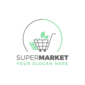 Supermarket logo Free Vector