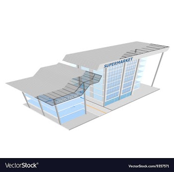 Supermarket vector image