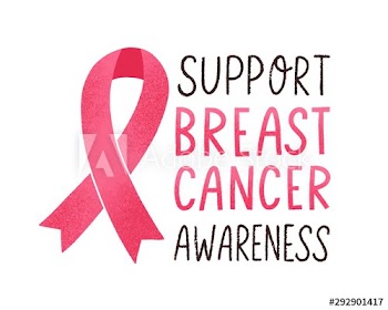 Support breast cancer awareness lettering