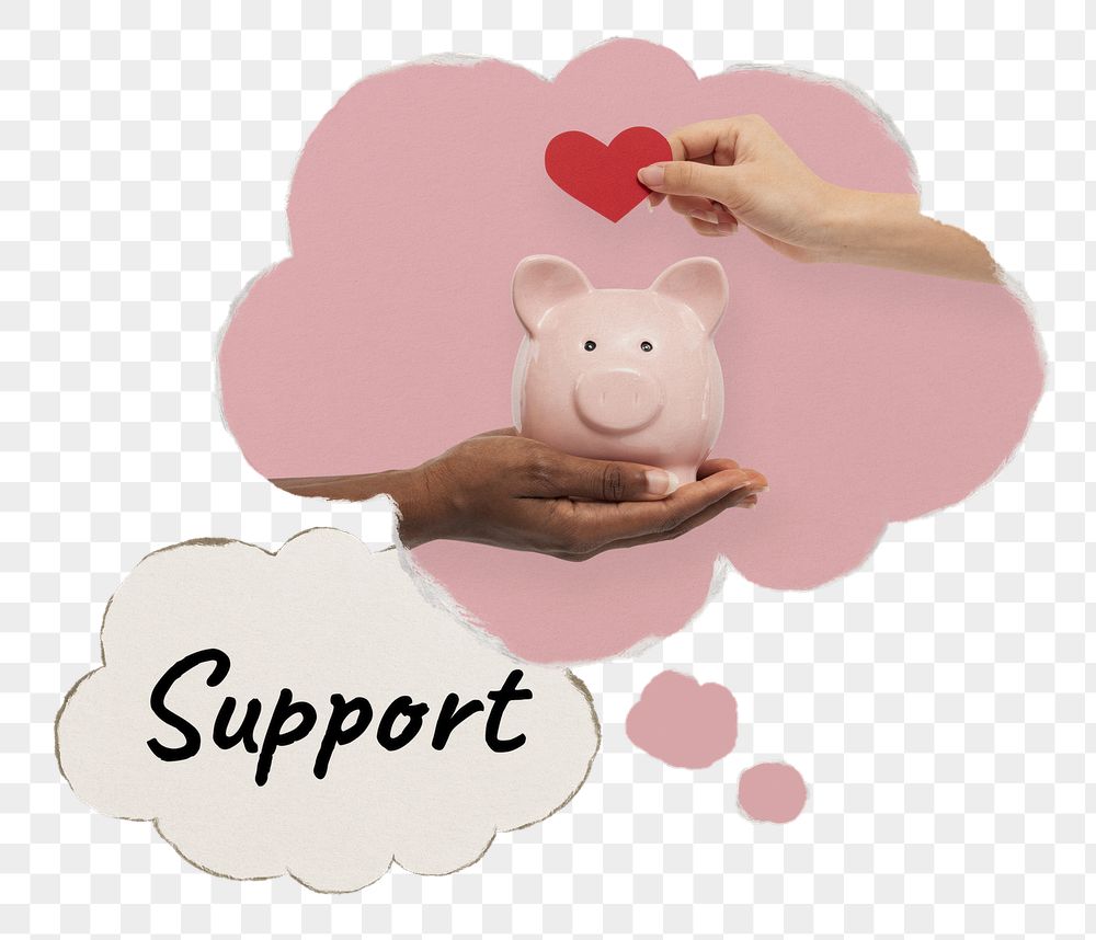 Support png speech bubble, piggy | Free PNG - rawpixel