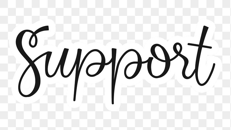 Support png word sticker typography, | Free PNG - rawpixel