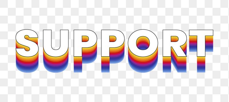 Support png word sticker typography, | Free PNG - rawpixel