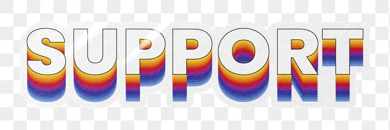 Support png word sticker typography, | Free PNG - rawpixel