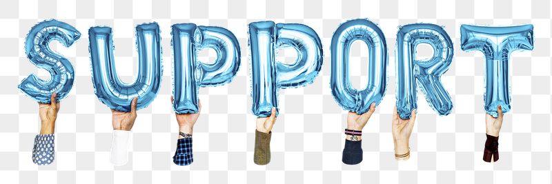 Support word png, letter foil | Free PNG - rawpixel