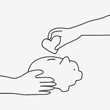 Supporting doodle with hand giving heart to… | Free stock illustration | High Resolution graphic