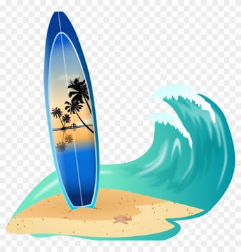 Surf Board Clip Art Surfboard And Wave Clip Art At - Surf Board Clip Art