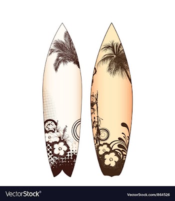 Surfboards set vector image