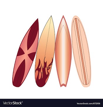 Surfboards set vector image