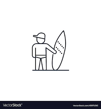 surfer creative icon from travel icons collection