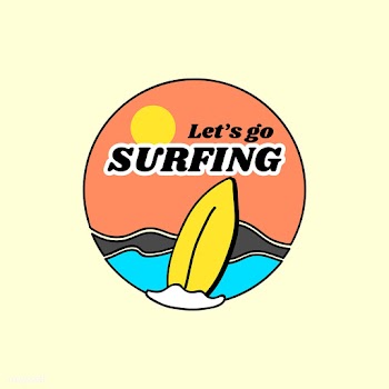 Surfing retro badge | Free stock vector - 592666