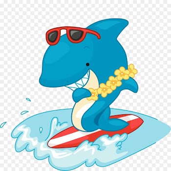 Surfing Royalty-free Stock photography Clip art - Shark playing surfing 
