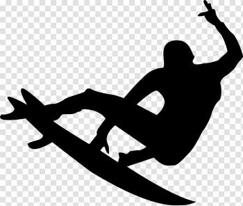 Surfing Silhouette PNG Image