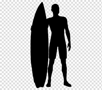 Surfing Silhouette PNG Pic