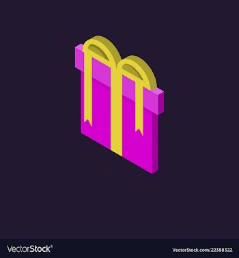 Surprise gift box vector image