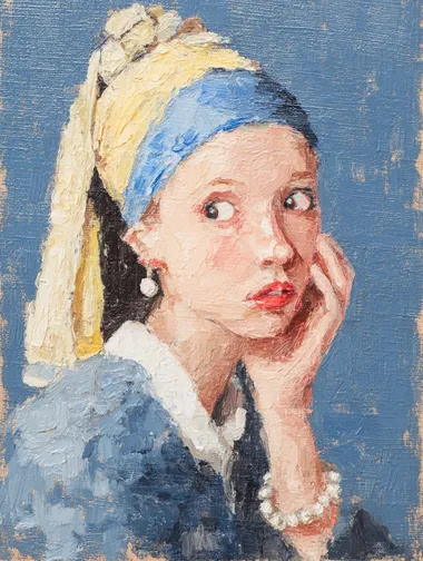Surprised Girl with a Pearl Earring