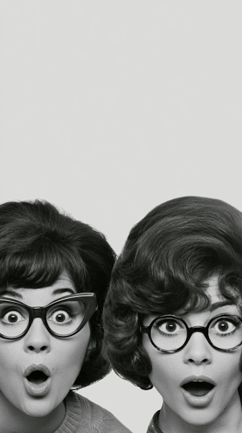 Surprised Retro Women Portrait