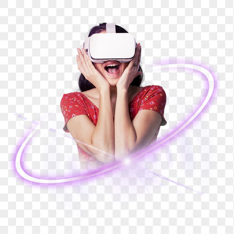 Surprised woman png, virtual reality | Free PNG - rawpixel