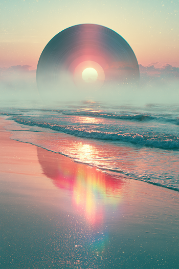 Surreal Beach Vinyl Sunset