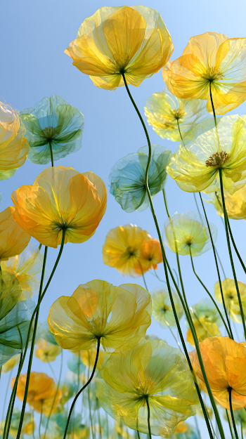 Surreal Cellophane Flower Garden