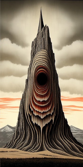 Surreal Devils Tower Mountain