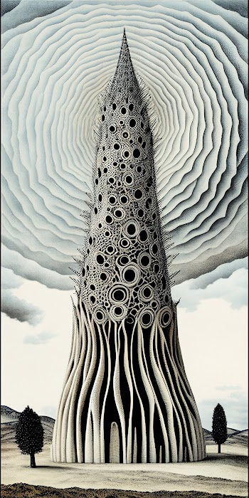 Surreal Devils Tower Mountain