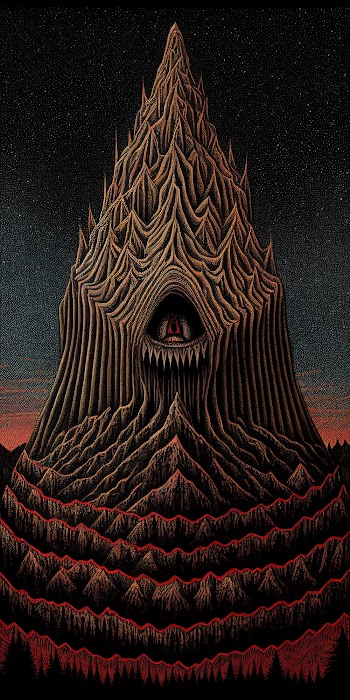 Surreal Devils Tower Mountain