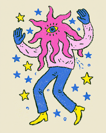 Surreal Fantasy Character with Cosmic Elements