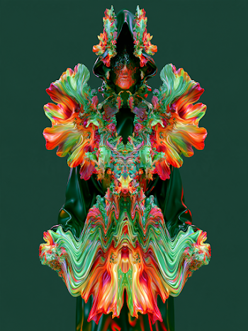 Surreal Fractal Fashion Model