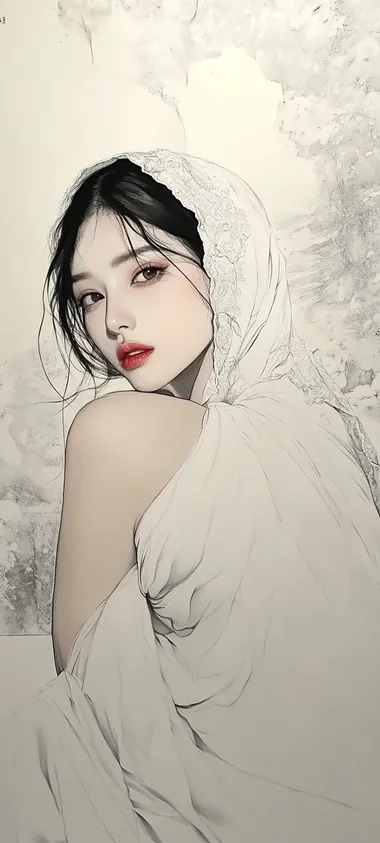 Surreal Ink Painting of a Classical Egyptian Woman Surreal Ink Painting of a Classical Egyptian Woman