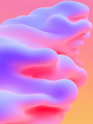 Surreal Pink and Blue Wave in a Dreamy Gradient Rainy Sky Surreal Pink and Blue Wave in a Dreamy Gradient Rainy Sky