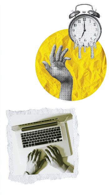 Surreal Time Management Collage Art