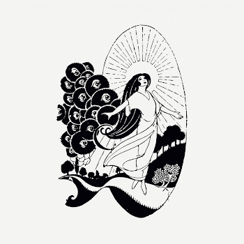Surreal woman  clipart, black | Free PSD - rawpixel