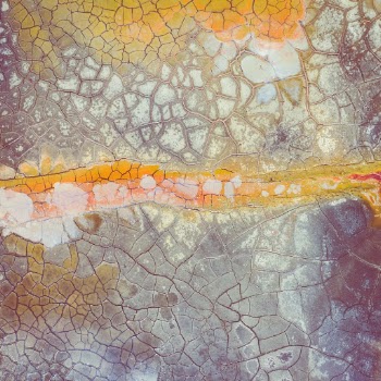 Surrealistic industrial place from above.