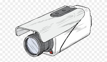 Surveillance Camera Clip Art Free Vector - Draw A Surveillance Camera
