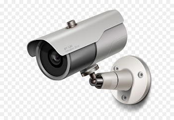 Surveillance Video camera Icon - Realistic Silver Webcam 