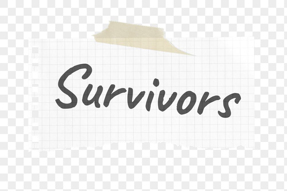 Survivors png ripped paper sticker, | Free PNG - rawpixel