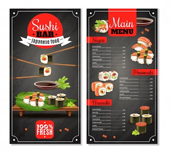 Sushi bar menu Free Vector