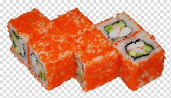 Sushi California roll Makizushi Japanese Cuisine Sashimi, roll transparent background PNG clipart