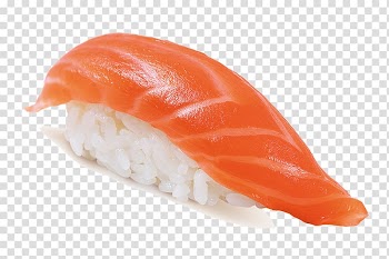 Sushi Japanese Cuisine Sake Smoked salmon Makizushi, sushi transparent background PNG clipart