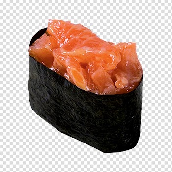 Sushi Makizushi Japanese Cuisine Smoked salmon Pizza, avocado transparent background PNG clipart